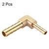 sourcing map 6mm to 4mm Barb Brass Hose Fitting 90