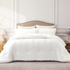 Quataly California King Comforter Set White,3PCS Soft Lightweight Breathable Bedding