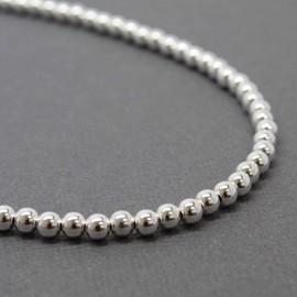 Kathy Bankston Handmade 4mm Sterling Silver Round Bead Necklace Strand