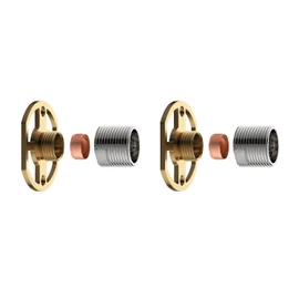 iBathUK | Pair of Wall Mounting Bar Shower Valve Easy Fix Brackets Kit SM99