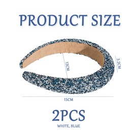 2 Pieces Rhinestone Headbands, Non-Slip Crystal Headbands, Sparkling Headbands For Women, Fashionable And Ele Hair Accessories, Sparkling Headwear For Daily Wear