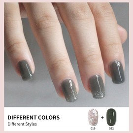 Aieenjor Jelly Gel Nail Polish, Sheer Nude Gray Green Neutral Gel Polish, Sheer Rock Color, Soak Off UV Light Cure Gel Polish, Art Design Manicure Salon DIY Salon Gel, 0.33 Fl Oz