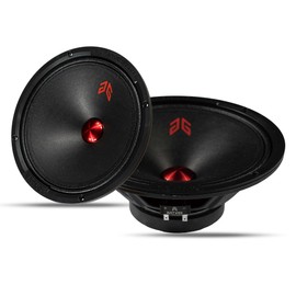 Guooreat MX80P1 Loudspeaker 8 Inch Midrange 480 Watts 4 Ohms Orange Dust Cap, Premium Quality Audio Door Speakers for Car or Truck Stereo Sound System, Orange (2 Speakers)