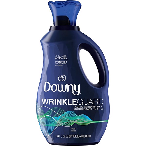 Downy Wrinkleguard Liquid Fabric Softener & Conditioner, Fresh, 48 Fl Oz. Bottle, 48 Fl Oz
