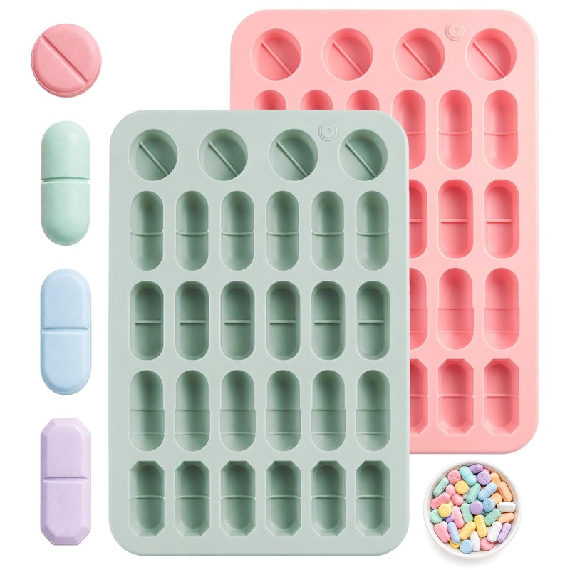 2 Pcs Suppository Molds, Tiny Silicone Molds with Silicone