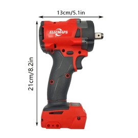 Cordless 3-in-1 Impact Wrench – Brushless 1/2'' Driver, 4500 RPM, Works with M18 Batteries – Perfect for Auto Repair, Home DIY & Garage Use:_Impact WrenchTool only, Battery Not Included