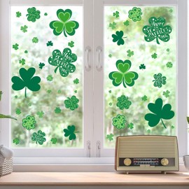 109Pcs St Patricks Day Window Clings Decal Stickers Cloves Window Decals Decorations Removable DIY Spring Seasonal Home Party Decor 8 Sheet for Home Decor St Patricks Day Theme Party Supplies