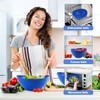 Wrova Large Wheat Straw Bowls,Big Salad Bowls set of 2,Unbreakable