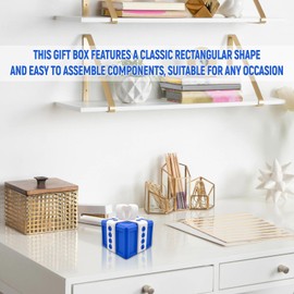 3D Annoying Gift Box with Screws, Prank Screw Toy Puzzle Box 3D Printed Gift Box, Really Annoying Present Box with Twist Storage and Assorted Colors for Christmas - White Blue