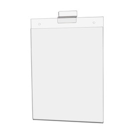 Marketing Holders Slatwall Sign Holder 8" x 10" Clear Acrylic Paper Sleeve for Pricing Sheets and Notices in Malls and Shopping Centers