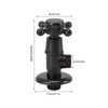 Solid Brass Angle Stop Valve Retro Thickened Cold Hot Triangle