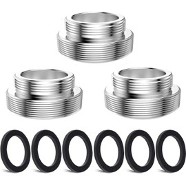 3 piezas Equipo Adaptador de Grifo, CNYMANY Macho M22 mm a macho M32 mm Juego de adaptadores de aireador de cocina Adaptador de grifo de fregadero Manguera Filtro de agua Manguera estándar