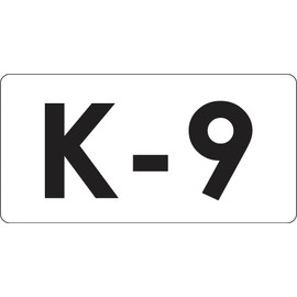 K-9 Unit On White Photo License Plate