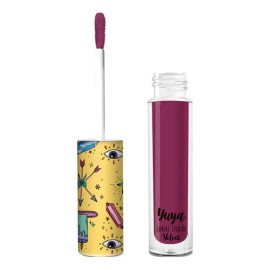 Yuya Labial Liquido Un Besito 3g Lipstick Larga Duración Color Violeta oscuro