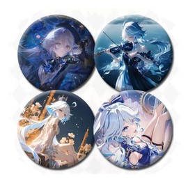 wowjimi Badge Set Full Set of 4pcs 58mm Exquisite Gift Tin Badge Collection Present Decoration Favorite Products Favorite Characters