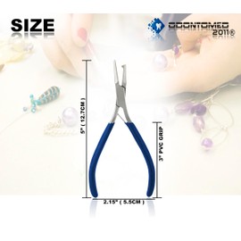 OdontoMed2011 Stainless Steel Split Ring Jewelry Plier, Round Handle, 5-Inch ODM, Blue Handle