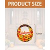 Fall Wreath for Front Door, Wooden Pumpkin Maple Leaf Door
