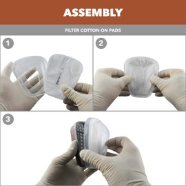 RHINO x6 Filters for Anti-Dust Protector Cotton Filter for Paint Protection, Anti-Dust Semi-Masks and Compatible with Other Brands