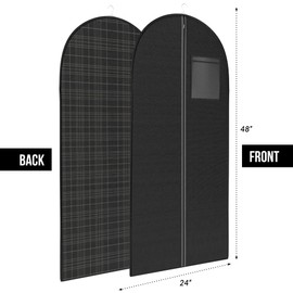 Your Bags - Bolsas de viaje para ropa (3 unidades, resistentes, ligeras, 122 x 61 cm), Tartán negro, One_Size,