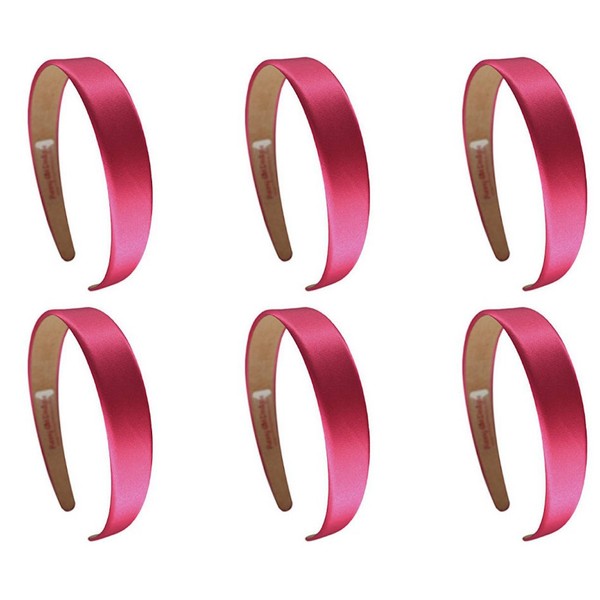 Funny Girl Designs Satin Headband SET OF 6 1 Inch