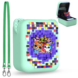 BEARDDO Silicone Case for Bitzee Interactive Toy Digital Pet Case, Kids Protective Cover Green Skin Sleeve with Lanyard for Bitzee Virtual Electronic Pets Accessories Gift (Green)