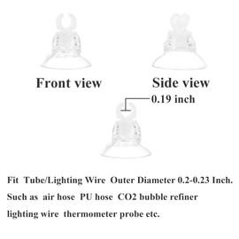 JZMYXA Aquarium Suction Cup Clips Air Tube Holders for Fish Tank,10 Pieces, Fit Tube/Lighting Wire Outer Diameter 0.2-0.23 Inch.