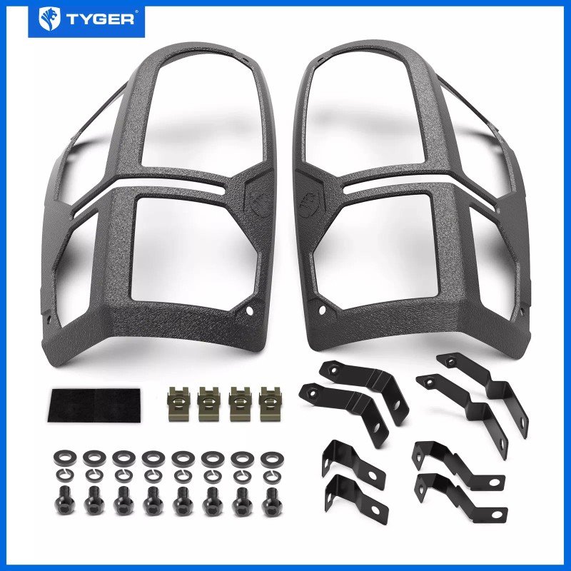 Tyger 2PC Black Tail Light Guards Fit 2016-2023 Toyota Tacoma