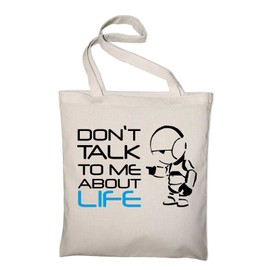 Marvin Don't Talk To Me About Life Jute Bag Cotton Bag, natural