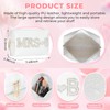 Silongder MRS Letter Cosmetic Bag, Bridal Shower Gifts White Bling