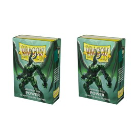 Dragon Shield Bundle: 2 Packs of 60 Count Japanese Size Mini Dual Matte Card Sleeves - Matte Power
