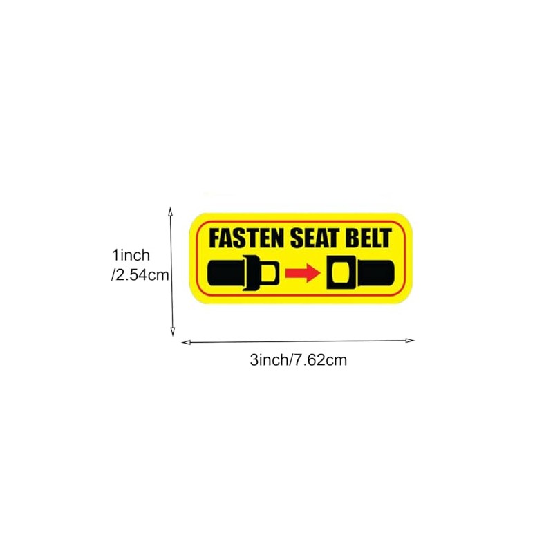 2X Fasten Seat Belt Sticker Warning Caution Vehicle car Bus