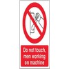 V Safety Do not touch men working on machine-150x200mm-Magnetic Safety