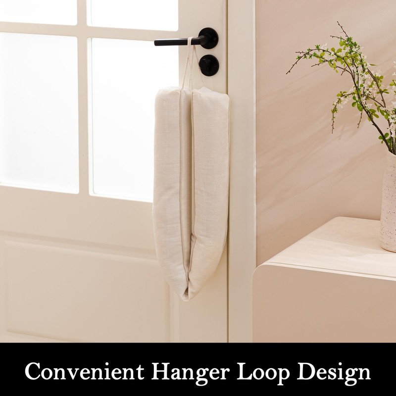 Sunolga 38" Linen Door Draft Stopper Blocks Hot and Cold