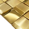 Parrotile 3D Wall Panels Golden 2x2 Metal Mosaic Tile Sheets