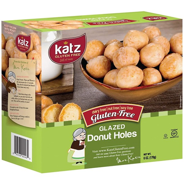 Katz Gluten Free Glazed Donut Holes | Dairy Free, Nut Free, Soy Free, Gluten Free | Kosher (1 Pack, 6 Ounce)