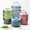 SANQIAHOME 3-Layer Stackable Stainless Steel Lunch Box, Leak-Proof, Green