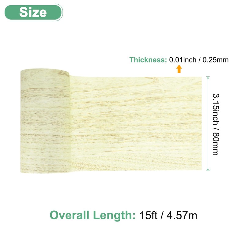 M METERXITY 1巻 木目修理テープ 3.15" x 15フィート 質感リアルな自己粘着性木製床テープ 接点ペーパー 家具/床/ホーム用