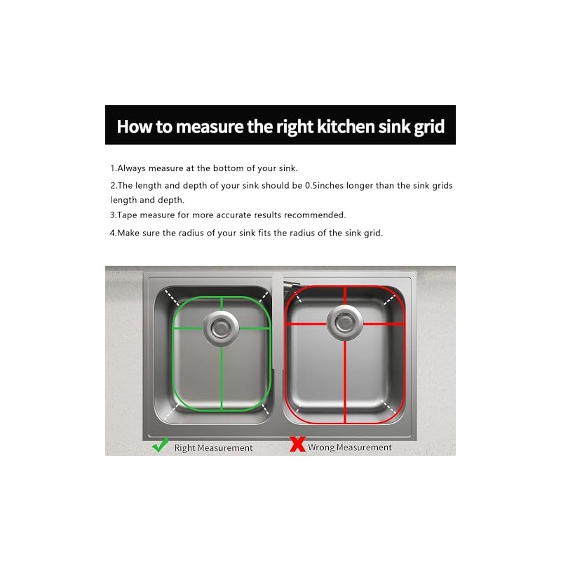2Pack Sink Protectors for Kitchen Sink 13''x16''&11.2''x14.5'', Sink Rack for
