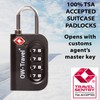 OW-Travel Suitcase Locks 4 Pack Black. 4 Digit TSA Approved
