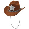Widmann 68571 Mini Cowboy Hat Approx. 9 cm with Sheriff