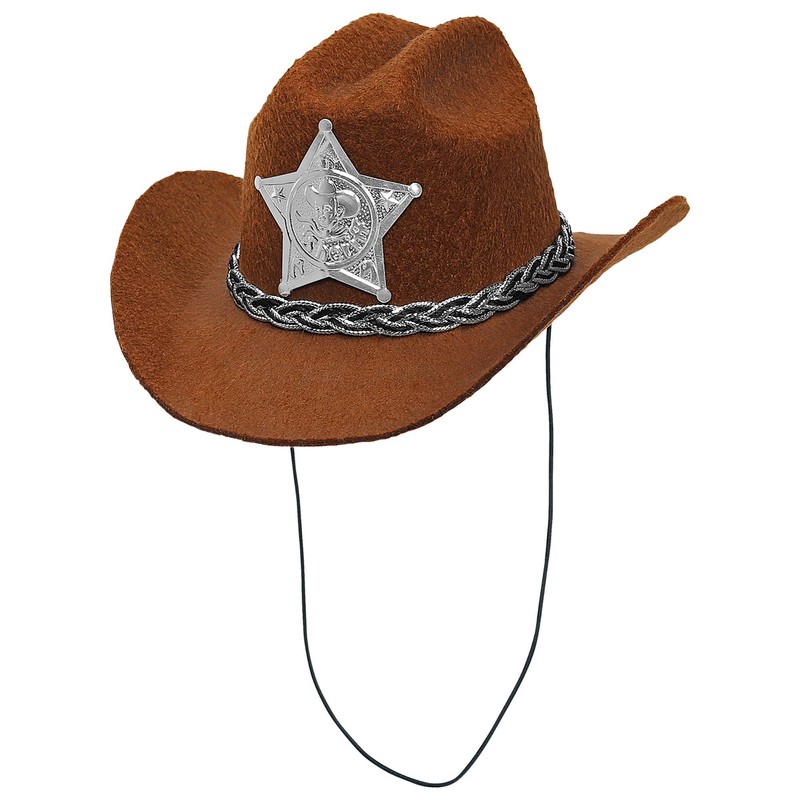 Widmann 68571 Mini Cowboy Hat Approx. 9 cm with Sheriff