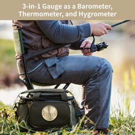 3 in 1 Barometer for Weather Station, All-Season Wall Hanging Thermometer, Barometer, Hygrometer, Accurate Weather Station Indoor Outdoor Use Temperature Monitor for Home Garden Office