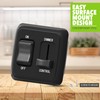 Leisure LED Contemporary On-Off Toggle with Large High Side Dimmer