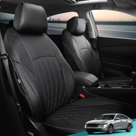 FEINEPRO Custom for Honda Accord Seat Covers 2023 2024 2025 EX and All Hybrid Model, Faux Leather Car Seats Cover Full Set (Rear Row W/40/60 Split Backrest)-Black