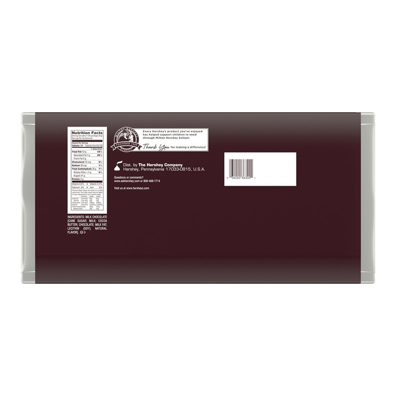 HERSHEY'S Chocolate Candy Bar, 5 Pound