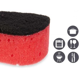 PARENCE. - Set of 2 special cleaning sponges for grill and oven - oven and grill scouring sponges - all types of cleaning - 2 pieces