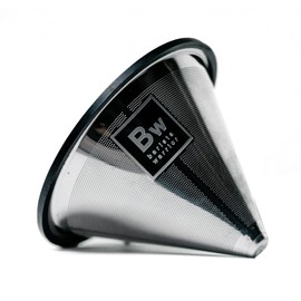 POUR OVER COFFEE FILTER - Reusable Stainless Steel Coffee Filter Cone for Chemex, Hario V60, and Other Pour Over Coffee Makers