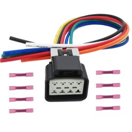 Micarun 8 Pin 7 Wires AC Heater Climate Fan Speed Control Wiring Harness Connector Pigtail Plug Fit for Chevy Silverado 2003-2006 Replaced OE# 88987856 PT1739