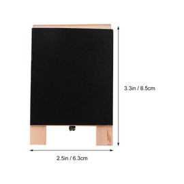 Wooden Chalkboard Sign Base with Stand Mini Double Sided Desktop Easel Message Board Sign for Home Office Decorative Vertical Graffiti