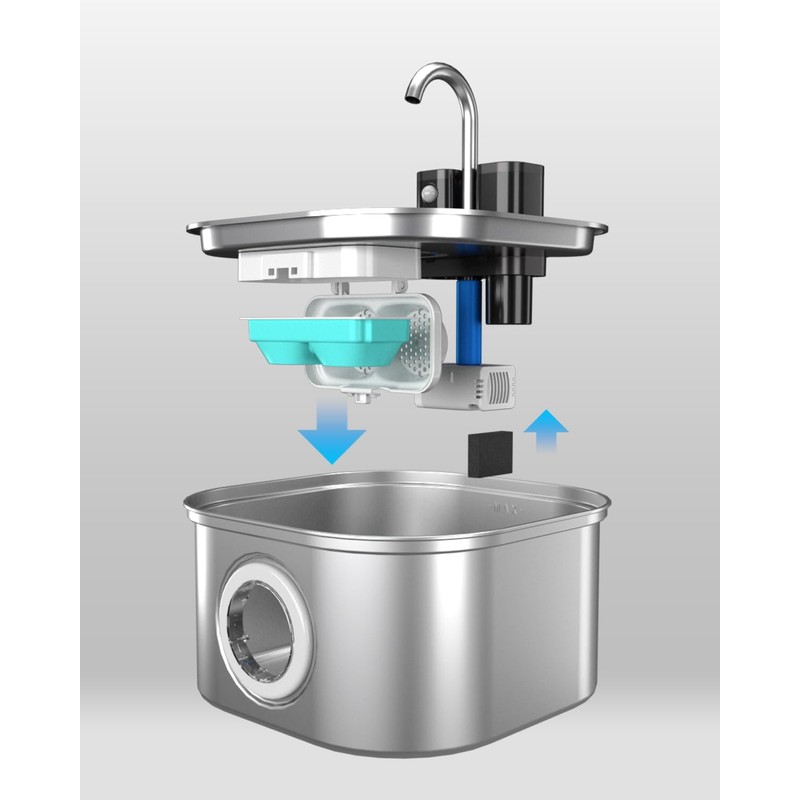 Lawfery Cat Water Fountain Filter Replacement, 6 Filters and 6